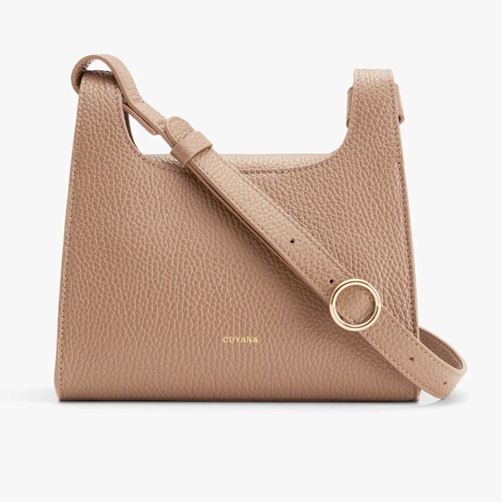 Cuyana Pebbled Leather Mini Bag in Tan